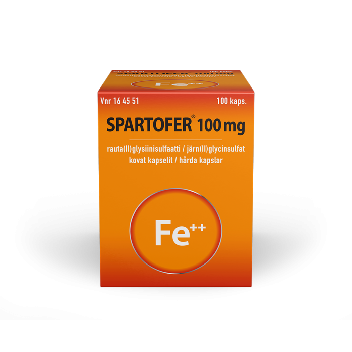 SPARTOFER kapseli, kova 100 mg 100 fol kuva 2