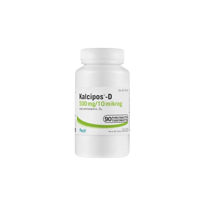 KALCIPOS-D purutabletti 500 mg/10 mikrog 90 kpl