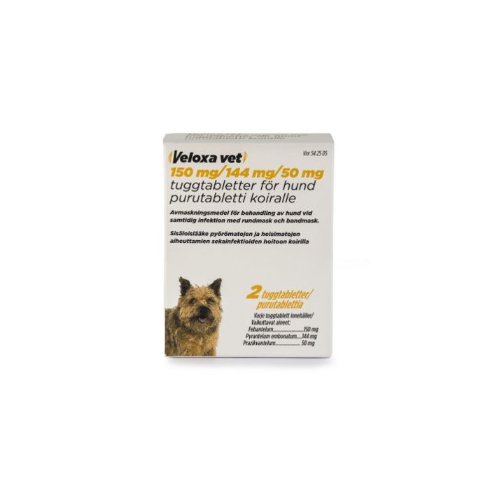 VELOXA VET purutabletti 150 mg / 144 mg / 50 mg 2 fol kuva 2