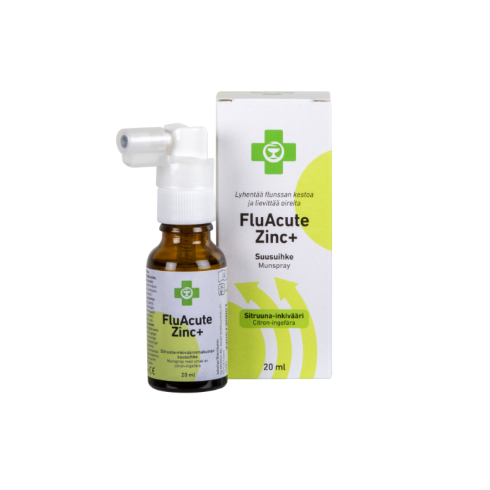 APTEEKKI FluAcute Zinc+ sitruuna-inkivääri 20 ml kuva 2