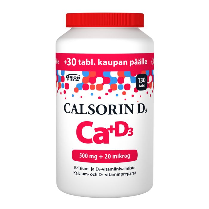 Calsorin 500 mg + D3 20 mikrog kampanjapakkaus 130 tabl kuva 2