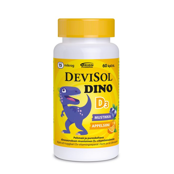 Devisol Dino mustikka appelsiini 15 mikrog 60 tabl kuva 2