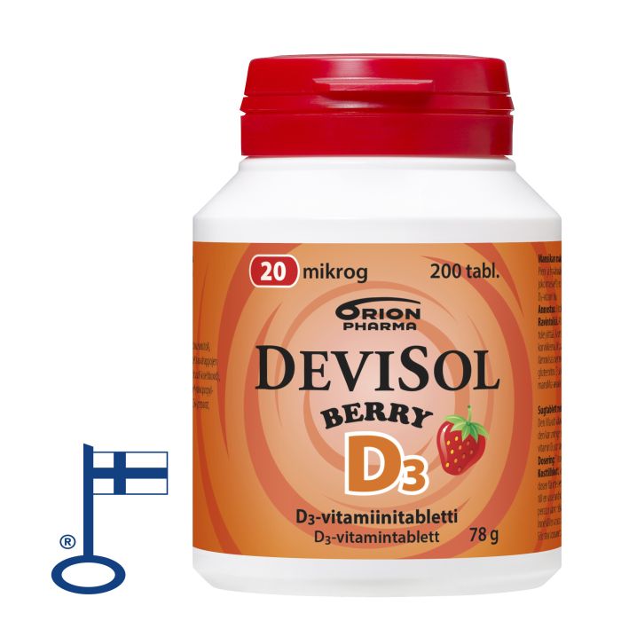 Devisol Berry 20 mikrog imeskelytabletti 200 kpl kuva 3