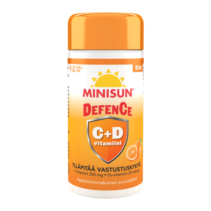 Minisun Defence C+D-vitamiini 60 PURUTABL kuva 3