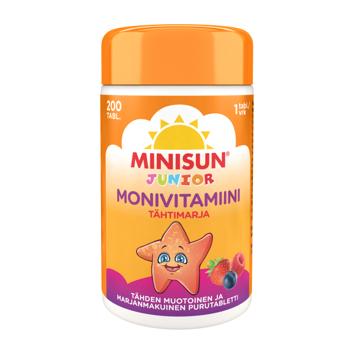 Minisun Monivitamiini Tähtimarja jr. 200 PURUTABL kuva 3