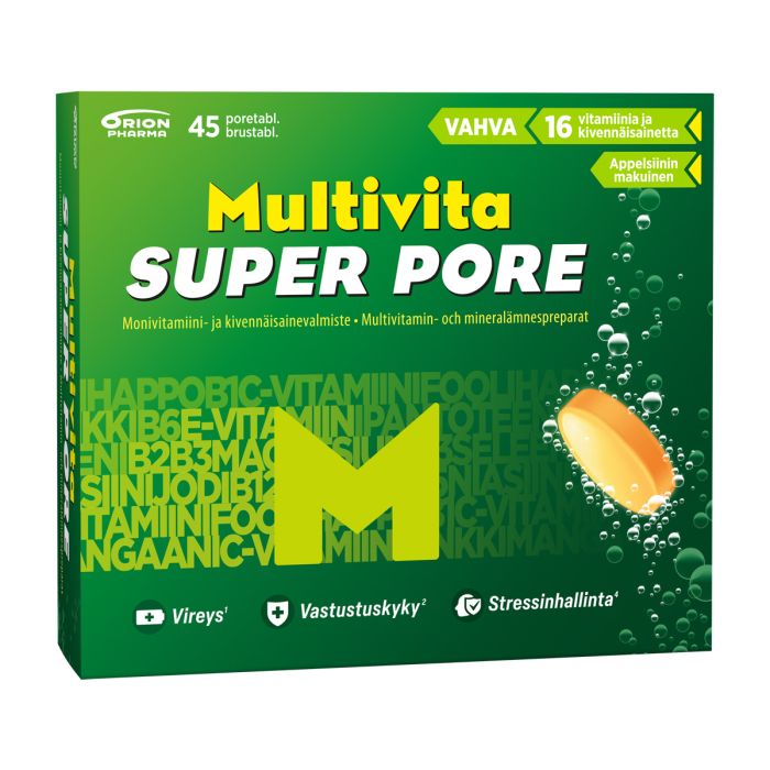 Multivita Super Pore monivitamiini 45 poretablettia kuva 3