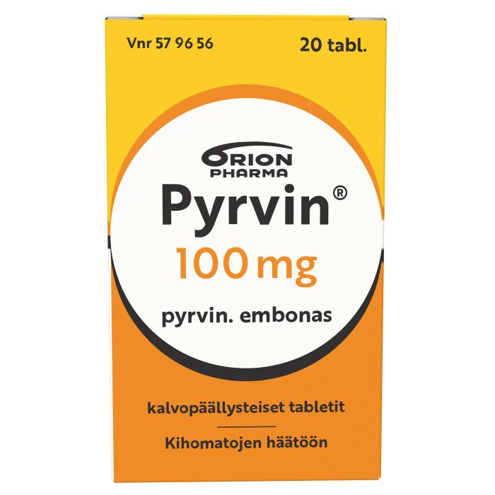 PYRVIN tabletti, kalvopäällysteinen 100 mg 20 kpl kuva 8