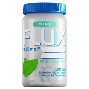 Flux Mint fluoritabletti 250 mikrog 100 sugtabletter, 36 g